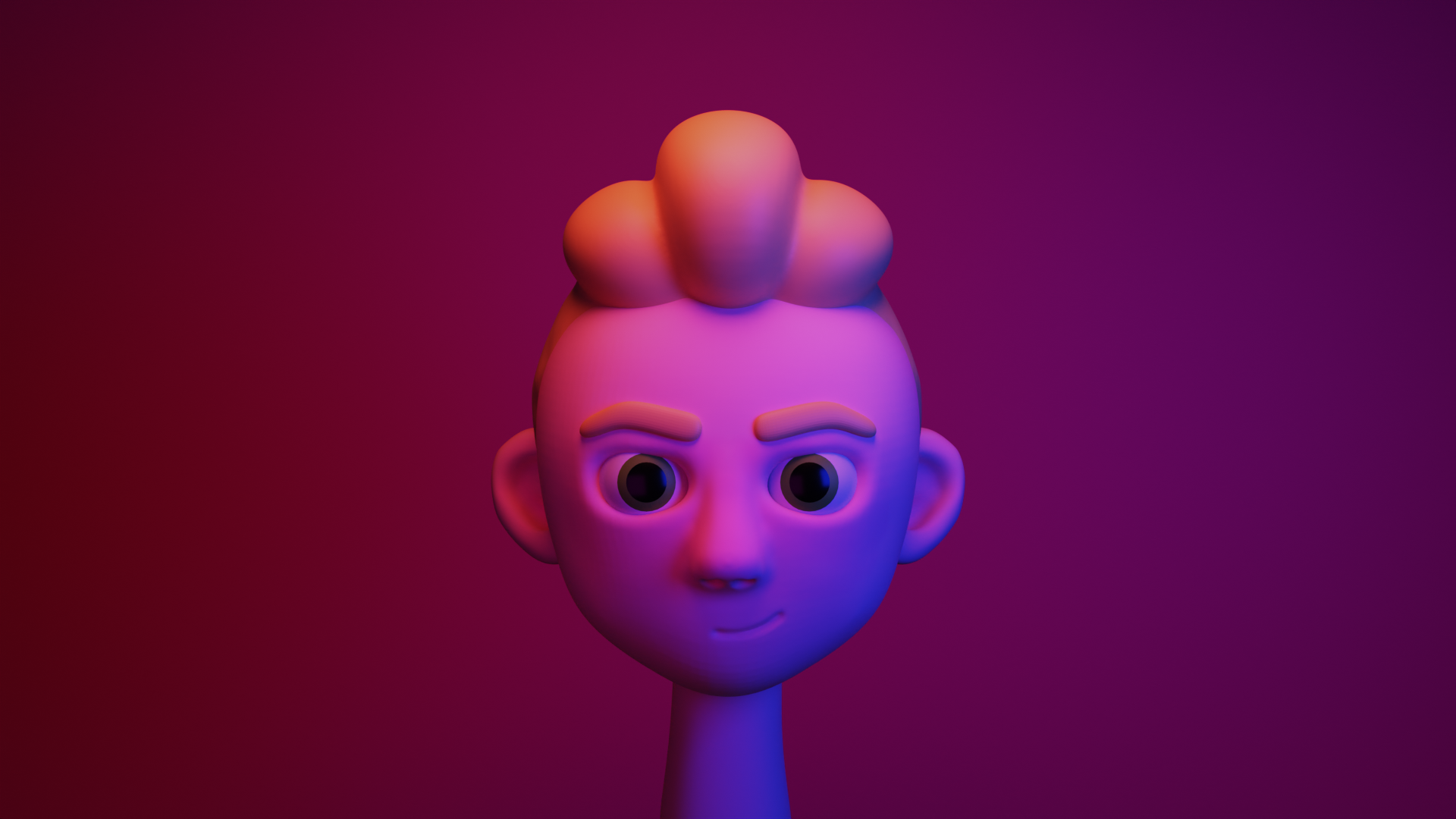 Einfacher modellierter Kopf